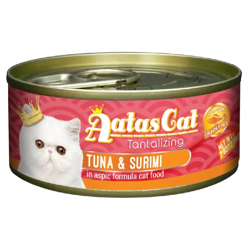 automatic dog water dispenser-Aatas Cat Tantalizing Tuna & Surimi In Aspic Canned Cat Food 80g