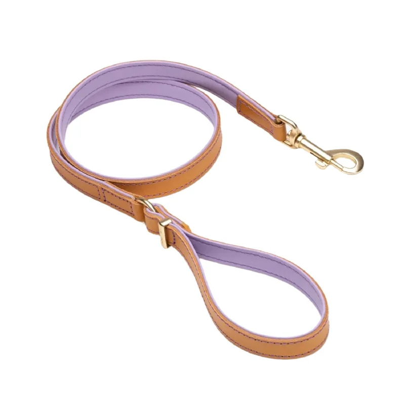 pet-friendly air purifier-EzyDog Oxford Leather Dog Lead Lilac Large