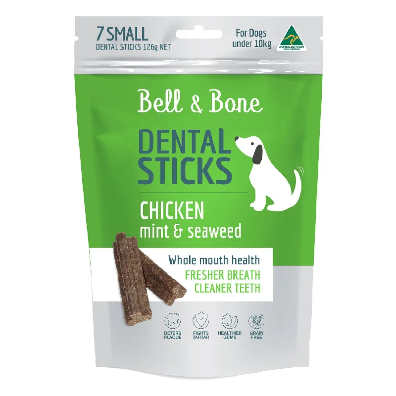 indoor rabbit hutch-Bell & Bone Chicken, Mint & Seaweed Dental Dog Treats 7pc