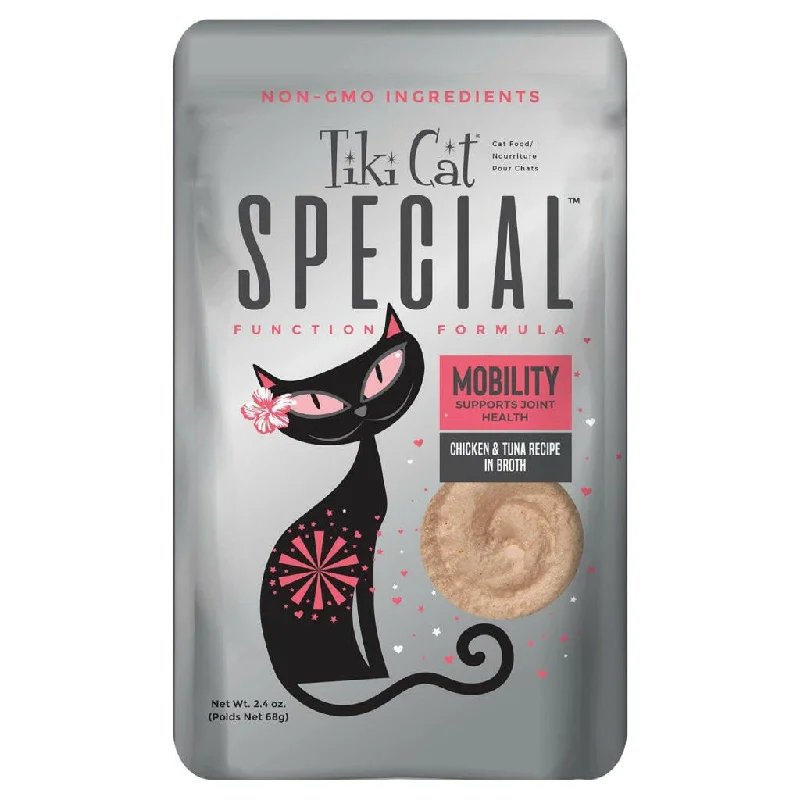 hamster habitat tunnels-Tiki Cat Special Mousse Mobility Grain-Free Wet Food For Cats (2.4 oz x 12 pouches)