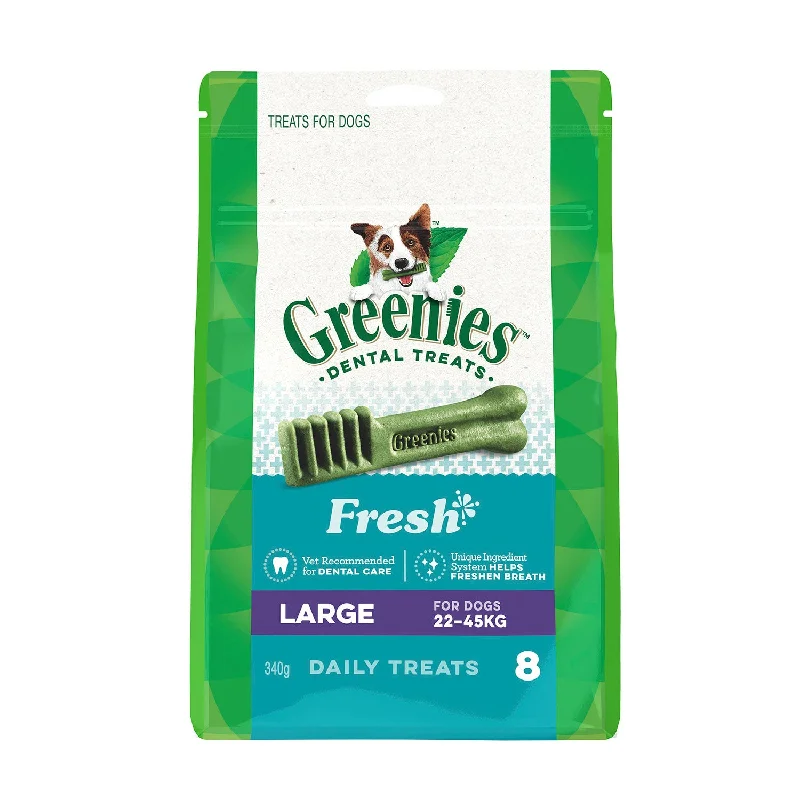 easy-to-clean reptile tank-Greenies Fresh Large Dental Dog Treat 340g