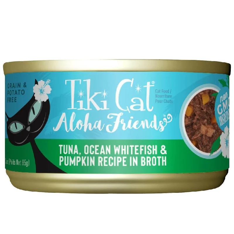 pet car seat cover-Tiki Cat Aloha Friends Tuna Ocean Whitefish Pumpkin (3 oz x 12 cans)