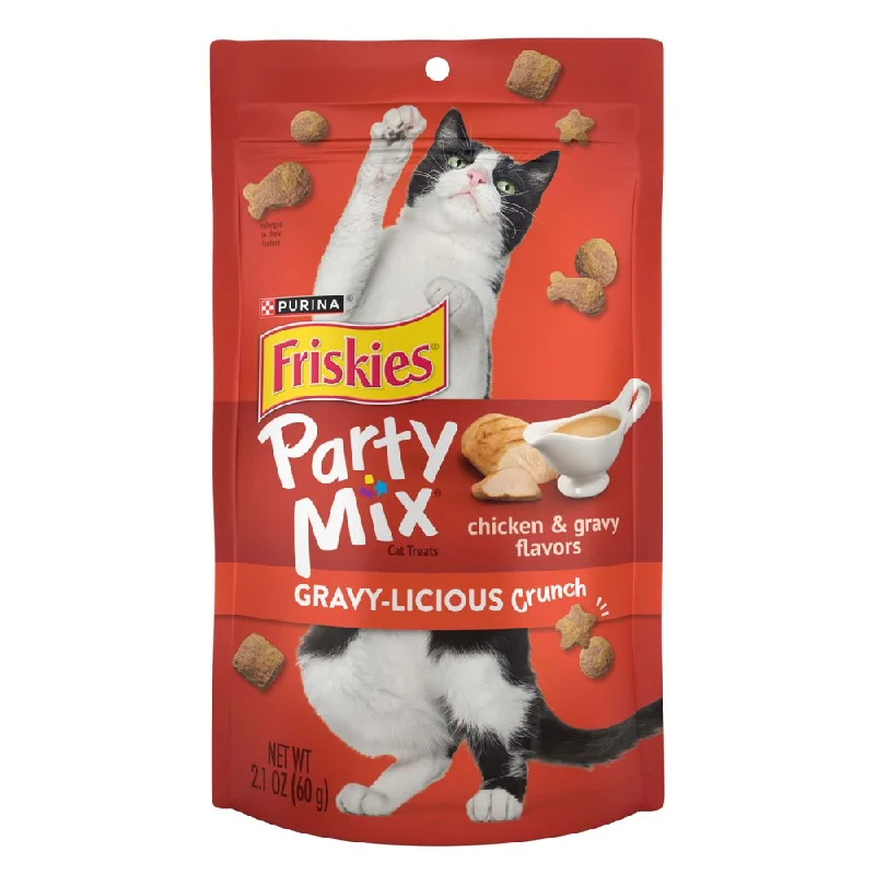 collapsible silicone dog bowl-15% OFF: Friskies Party Mix Gravy-licious Crunch Chicken & Gravy Cat Treats 60g