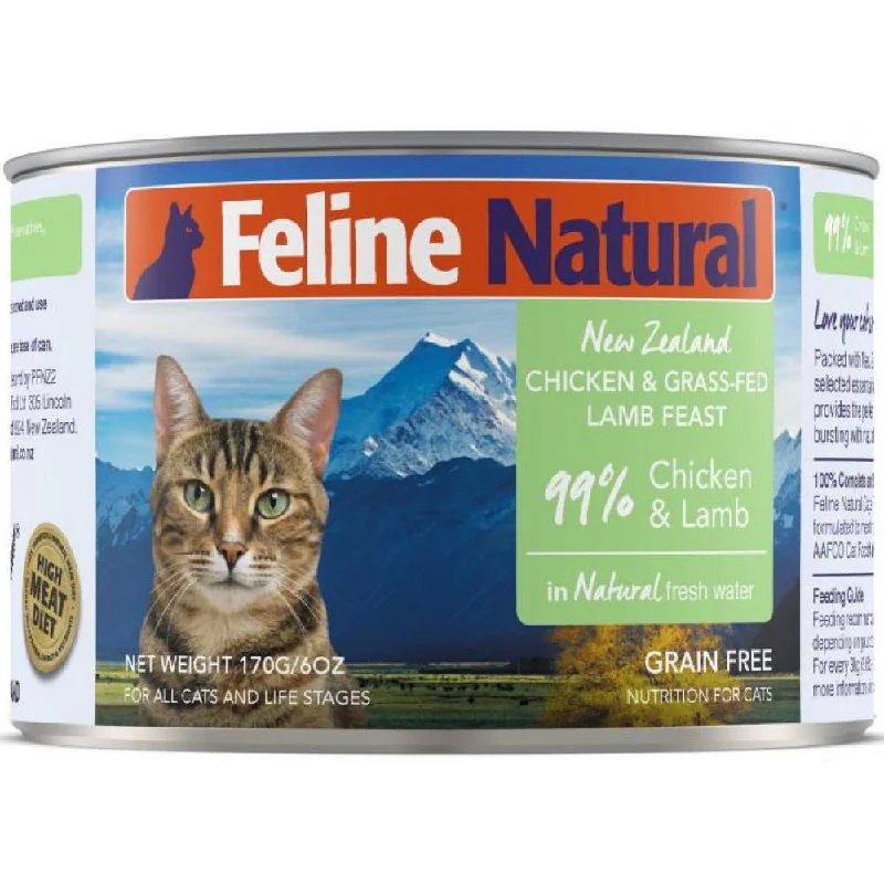 indoor rabbit hutch-Feline Natural Chicken & Lamb Feast Canned Cat Food 170g