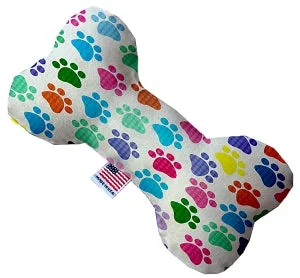 portable dog playpen-Confetti Paws Canvas Squeaker Bone Dog Toy