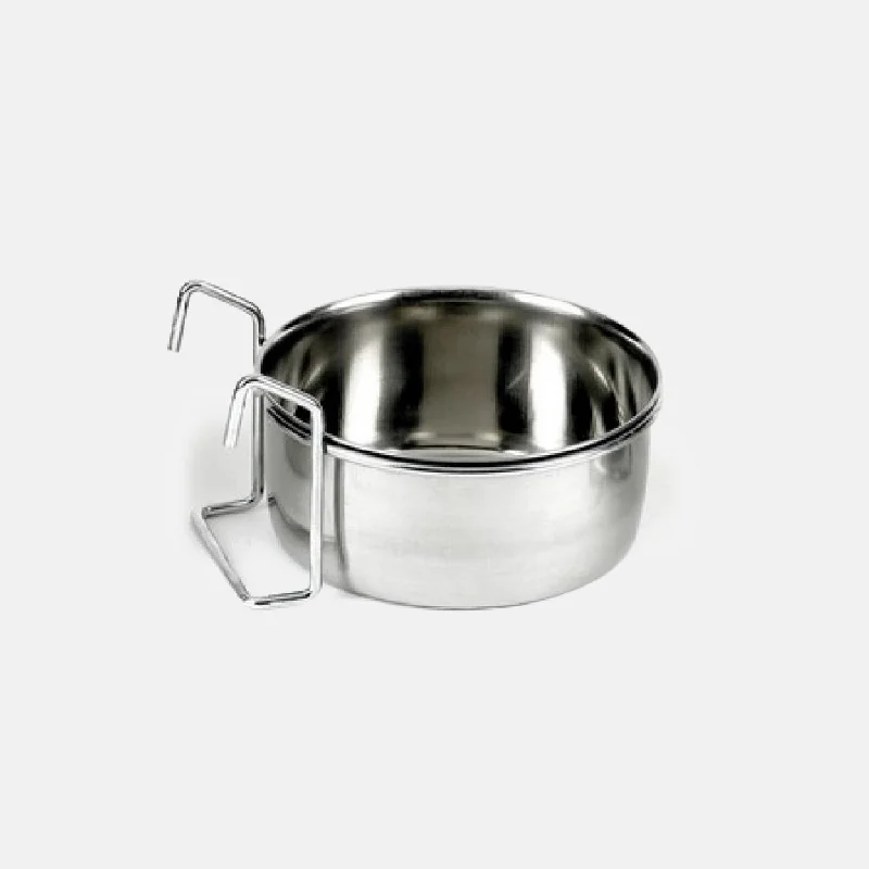 indoor rabbit hutch-Stainless Steel Hook On Crate Bowl 600ml