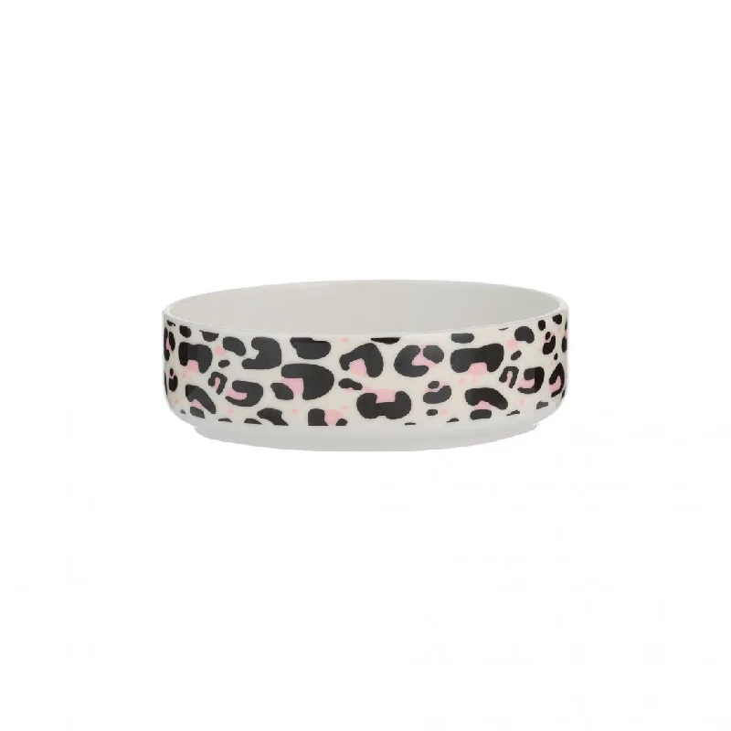 puppy teething toy-Mason Cash Leopard Print Cat Bowl 13cm