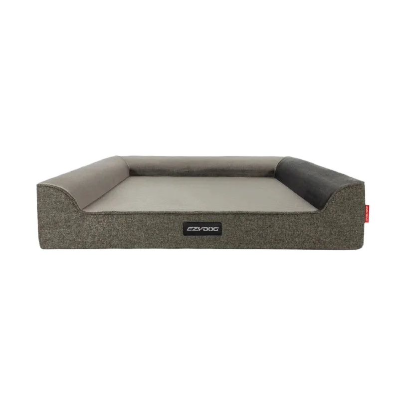 spill-proof pet travel bowl-EzyDog Next Gen Ortho Lounger Bed Charcoal