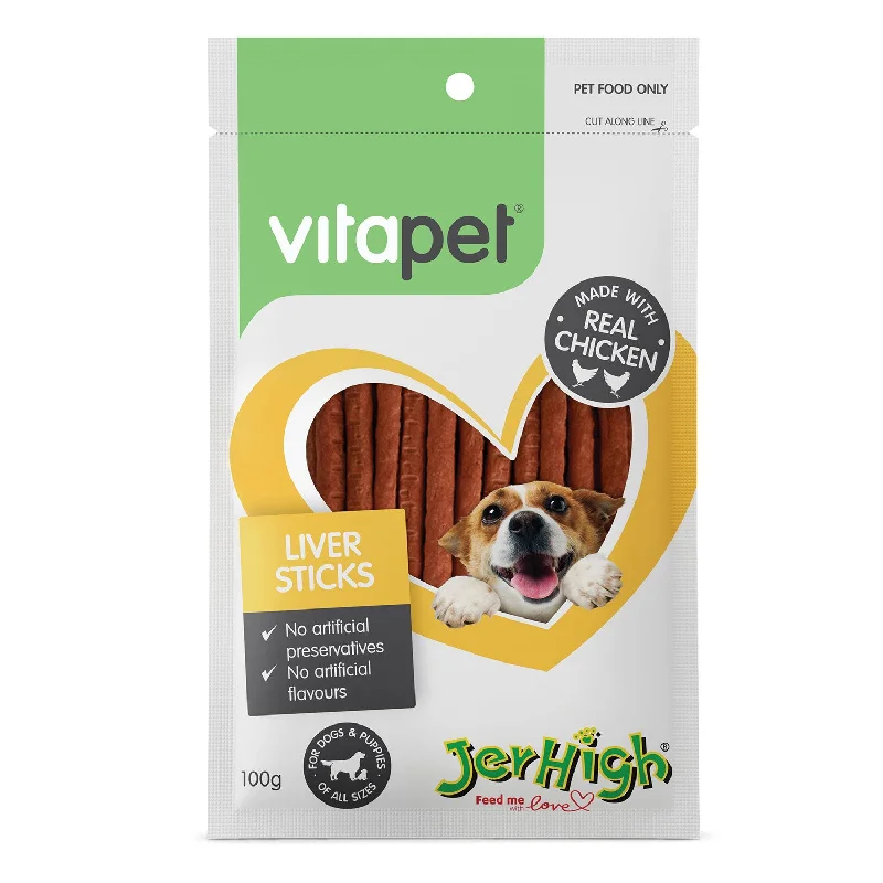 ultra-durable chew toy-VitaPet Liver Sticks Dog Treats 100g