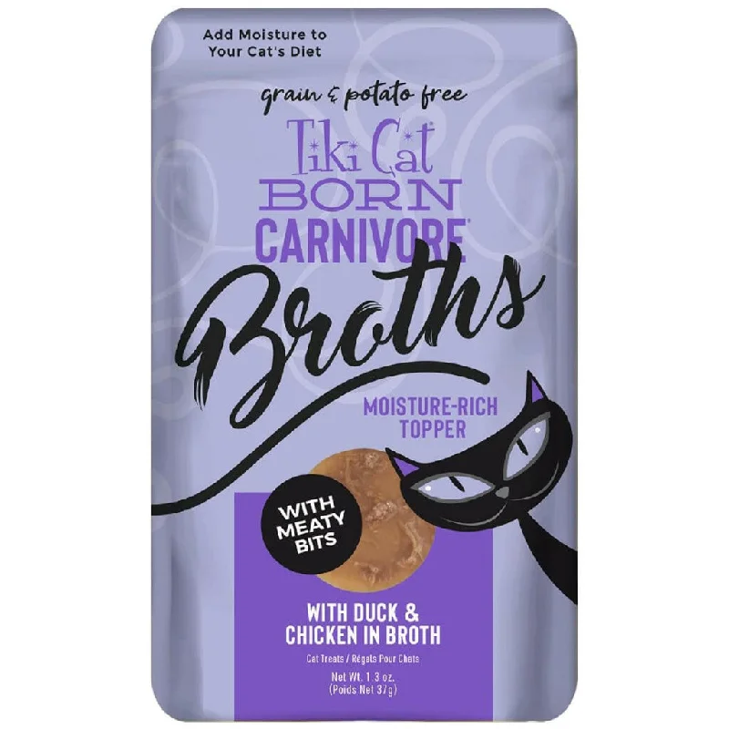 rabbit grooming kit-Tiki Cat duck & Chicken Broth Pouch (1.3 oz x 12 pouches)