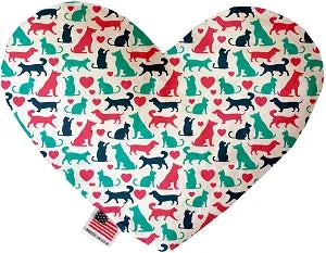 spill-proof pet travel bowl-Pups and Kits Canvas Squeaker Heart Dog Toy