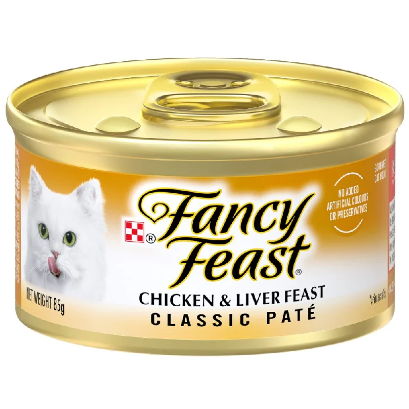 indoor dog potty solution-Fancy Feast Classic Pate Liver & Chicken Feast Canned Cat Food 85g