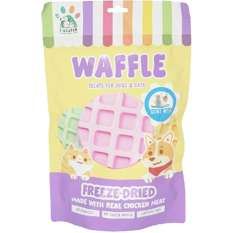 cooling mat for dogs-15% OFF: Singapaw Waffle Chicken & Goat Milk Grain-Free Freeze-Dried Treats For Cats & Dogs 120g