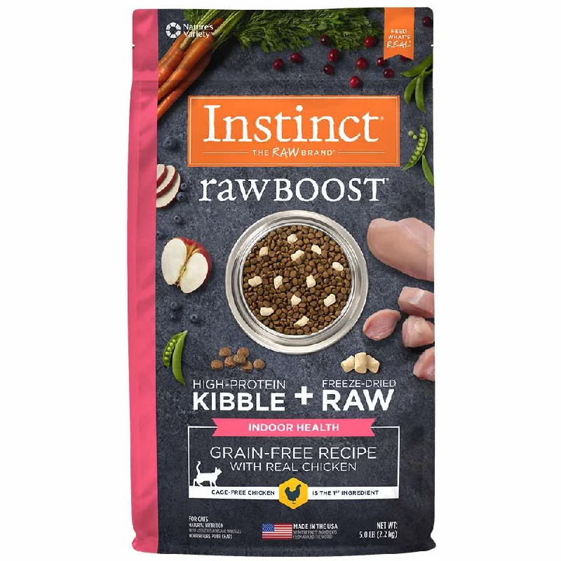 small pet hideout-Instinct Raw Boost Indoor Health Chicken Grain-Free Dry Cat Food 5lb