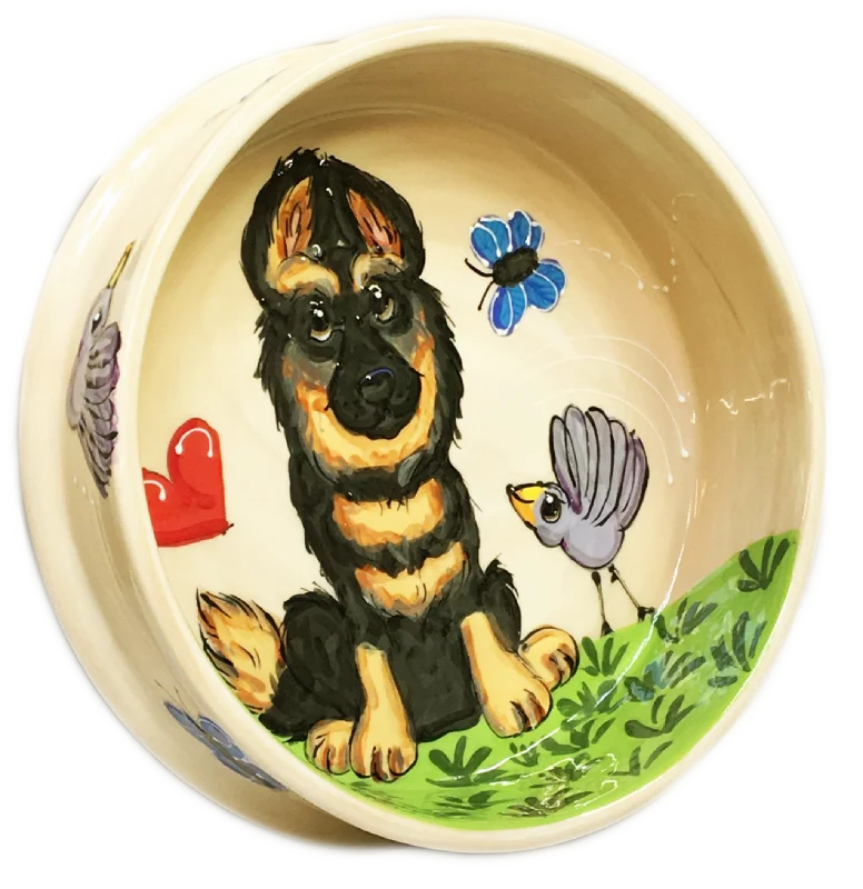 glow-in-the-dark dog collar-German Shepherd Dog Bowl