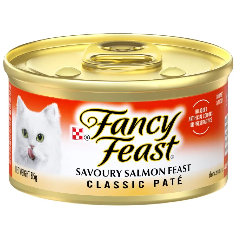 adjustable dog life jacket-Fancy Feast Classic Pate Savory Salmon Feast Canned Cat Food 85g