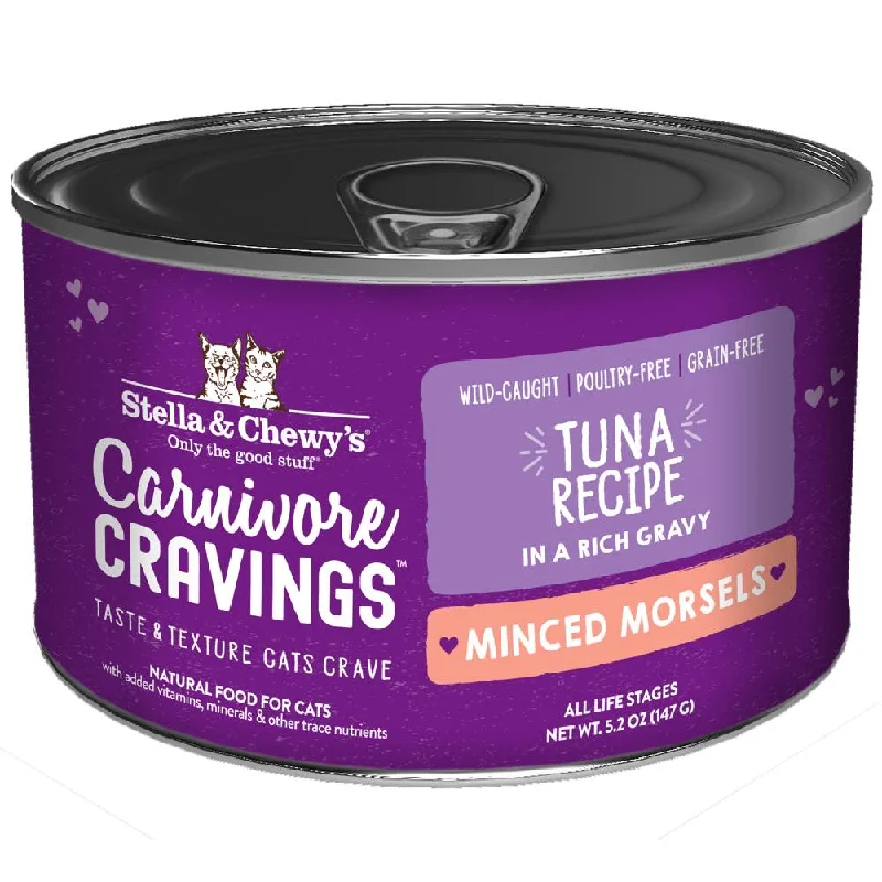 elevated dog feeding station-3 FOR $14.40 (Exp 24Mar25): Stella & Chewy's Carnivore Cravings Minced Morsels Tuna In Gravy Grain-Free Canned Cat Food 5.2oz