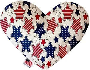 retractable dog gate-Patriotic Stars Squeaker Heart Dog Toy