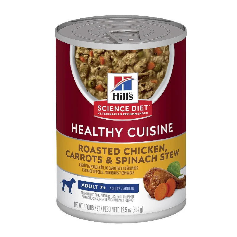 large-capacity cat litter box-Hill's Science Diet Healthy Cuisine Roasted Chicken, Carrots & Spinach Stew 7+ Adult Canned Dog Food