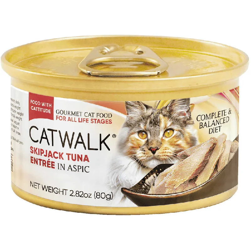 chew-resistant dog bed-Catwalk Skipjack Tuna Entree In Aspic Canned Cat Food 80g