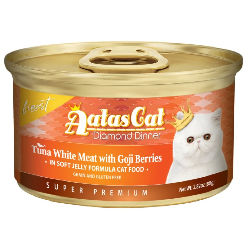 senior dog orthopedic bed-Aatas Cat Finest Diamond Dinner Tuna with Goji in Soft Jelly Canned Cat Food 80g