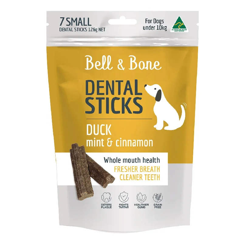 hamster bedding material-Bell & Bone Duck, Mint & Cinnamon Dental Dog Treats 7pc