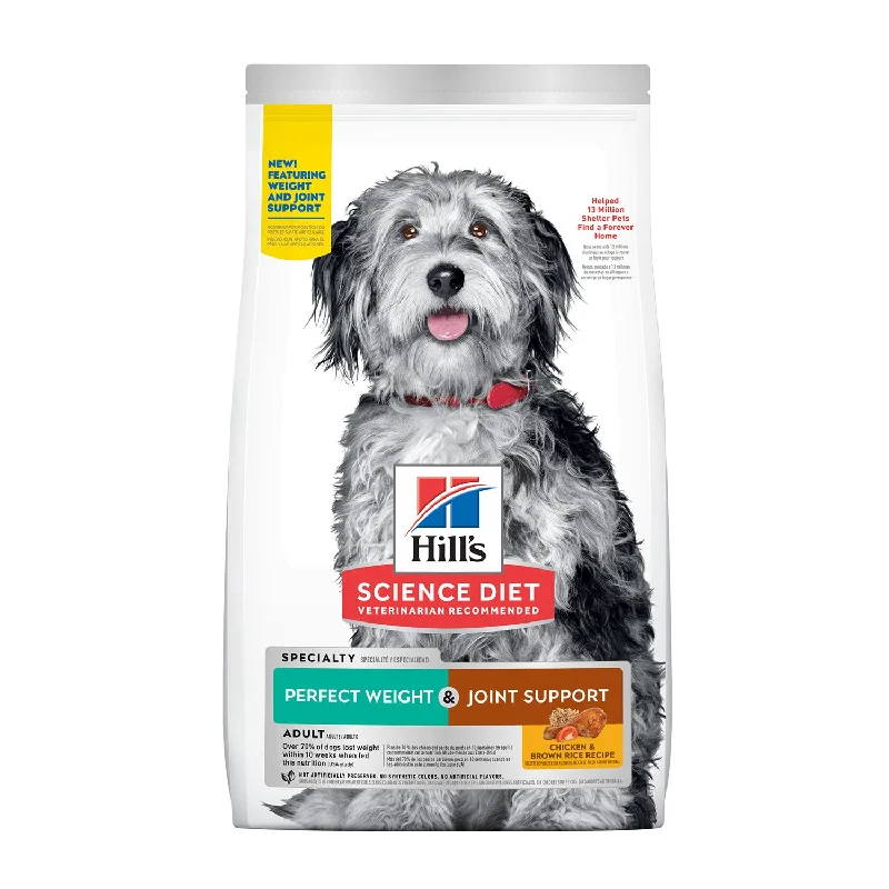 travel-friendly pet grooming kit-Hills Science Diet Perfect Weight & Joint Support Adult Dry Dog Food 11.3kg