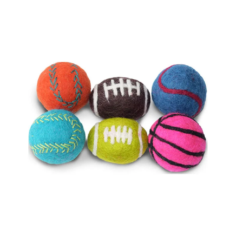 all-natural dog treats-Wool Football Cat Toy, 2pcs