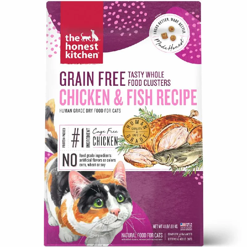 heavy-duty pet gate-The Honest Kitchen Whole Food Clusters Chicken & Fish Grain-Free Dry Cat Food 4lb