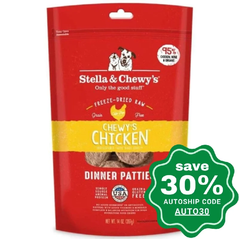 vibrating dog training collar-Stella & Chewy's - Freeze Dried Dog Dinner Patties - Chewy's Chicken - 25OZ