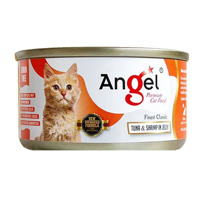 cat claw protector caps-Angel Tuna & Shrimp in Jelly Canned Cat Food 80g