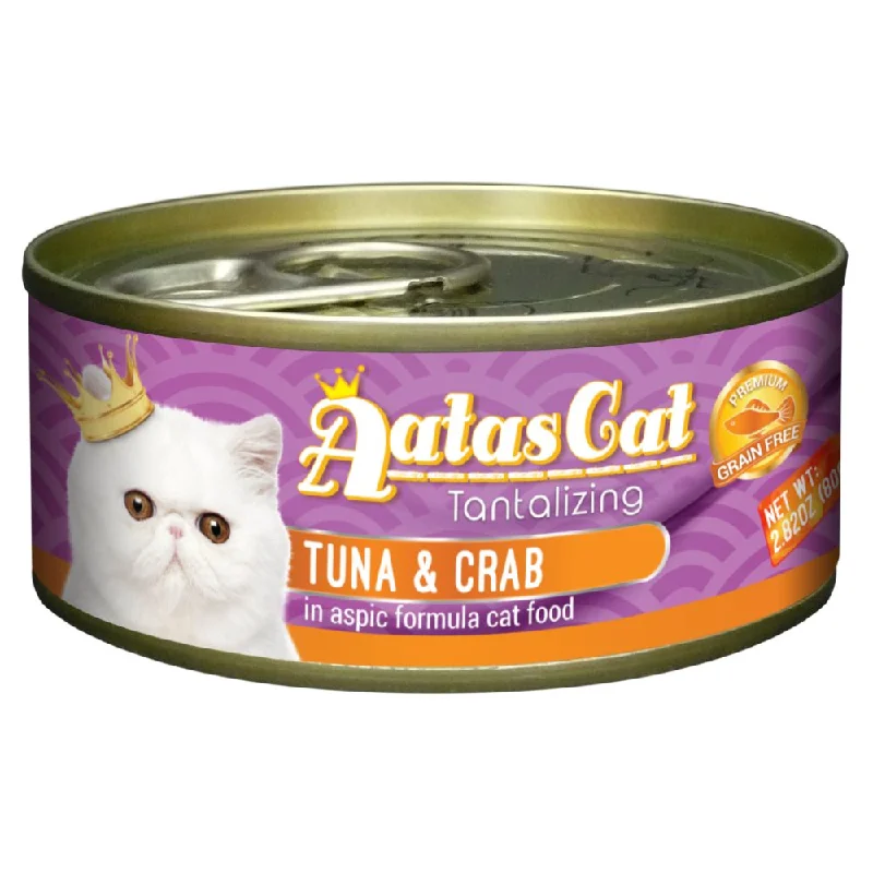 rabbit grooming kit-Aatas Cat Tantalizing Tuna & Crab in Aspic Canned Cat Food 80g