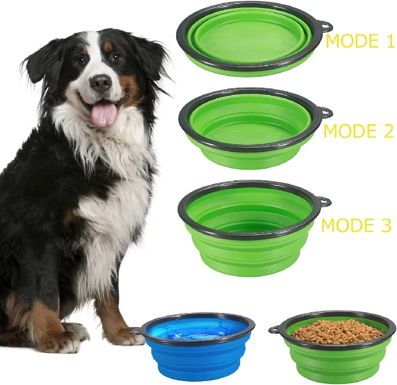 small breed dog carrier-Portable & Collapsible Dog Bowls For Travel