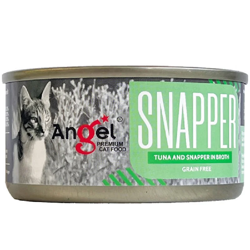 eco-friendly dog leash-Angel Tuna & Snapper In Broth Grain-Free Canned Cat Food 70g