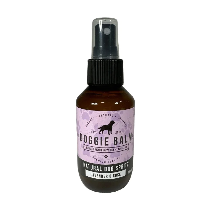 pet-safe carpet cleaner-The Doggie Balm Co Natural Dog Spritz Lavender and Rose 100ml