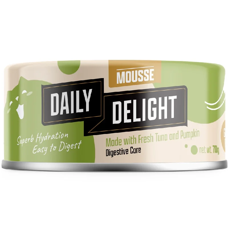 hypoallergenic pet shampoo-Daily Delight Mousse Tuna & Pumpkin Grain-Free Canned Cat Food 70g