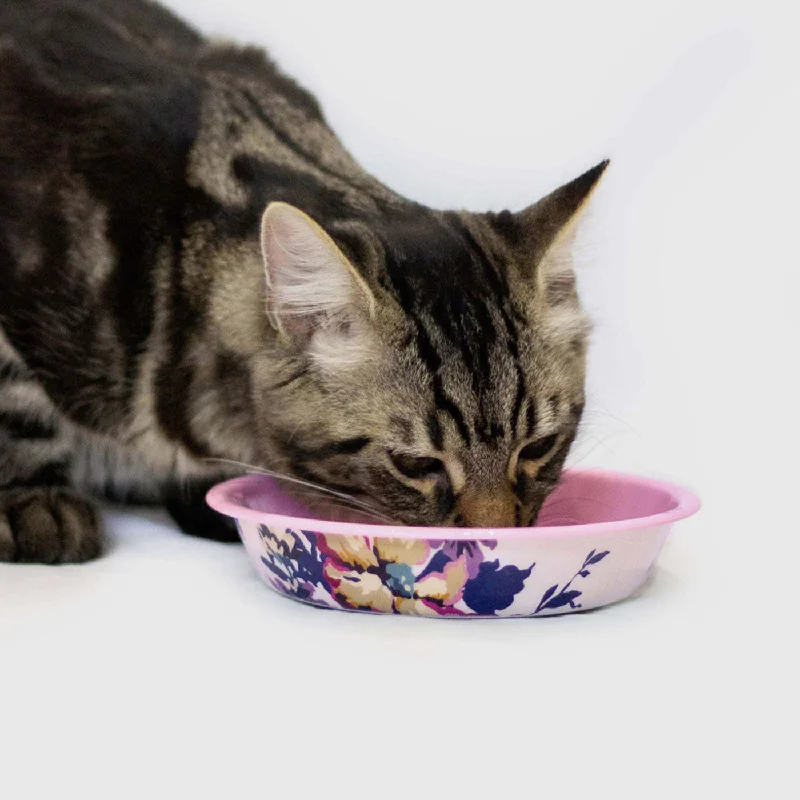 small pet hideout-Joules Cambridge Floral Cat Bowl