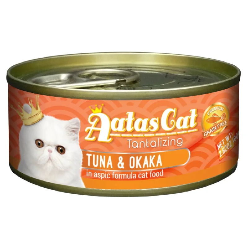 automatic pet feeder-Aatas Cat Tantalizing Tuna & Okaka In Aspic Canned Cat Food 80g