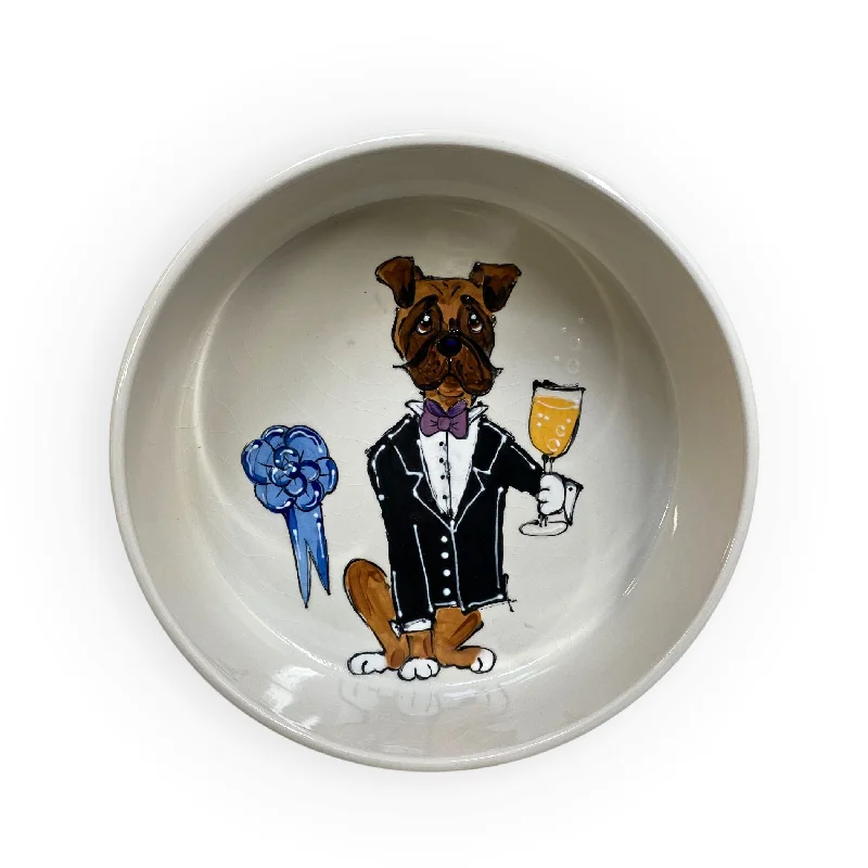 pet nail grinder-Black Tie Affair - Boxer Elegance Award Bowl