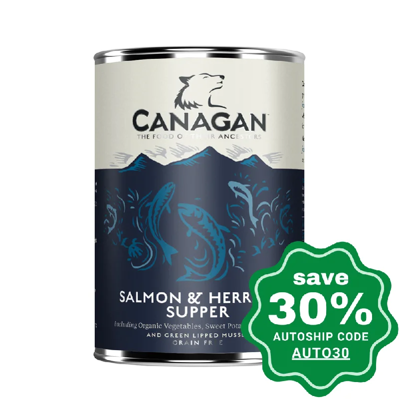 spill-proof rabbit water bottle-Canagan - Grain Free Canned Adult Dog Food - Salmon & Herring - 400G (min. 6 Cans) (EXP:07/06/2024)