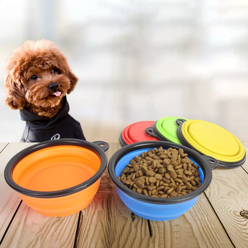 bird-safe cage liner-350/1000ml Large Collapsible Dog Pet Folding Silicone Bowl Outdoor Travel Portable Puppy Food Container Feeder Dish Bowl