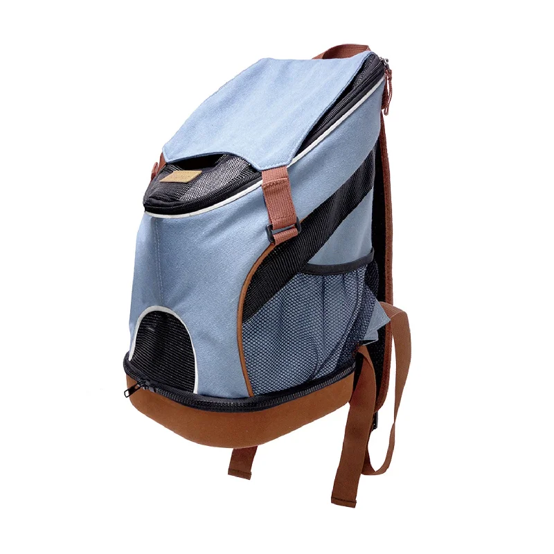 dog-friendly sunscreen-Ibiyaya Fun Lightweight Pet Backpack Denim