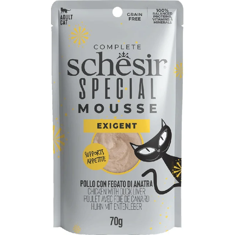 pet nail grinder-15% OFF: Schesir Special Mousse Exigent Chicken With Duck Liver Grain-Free Adult Pouch Cat Food 70g