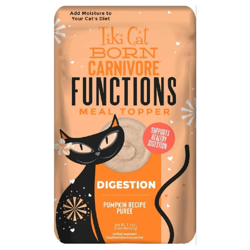 automatic pet feeder-Tiki Cat Born Carnivore Function Topper Digestion (1.5 oz x 12 pouches)