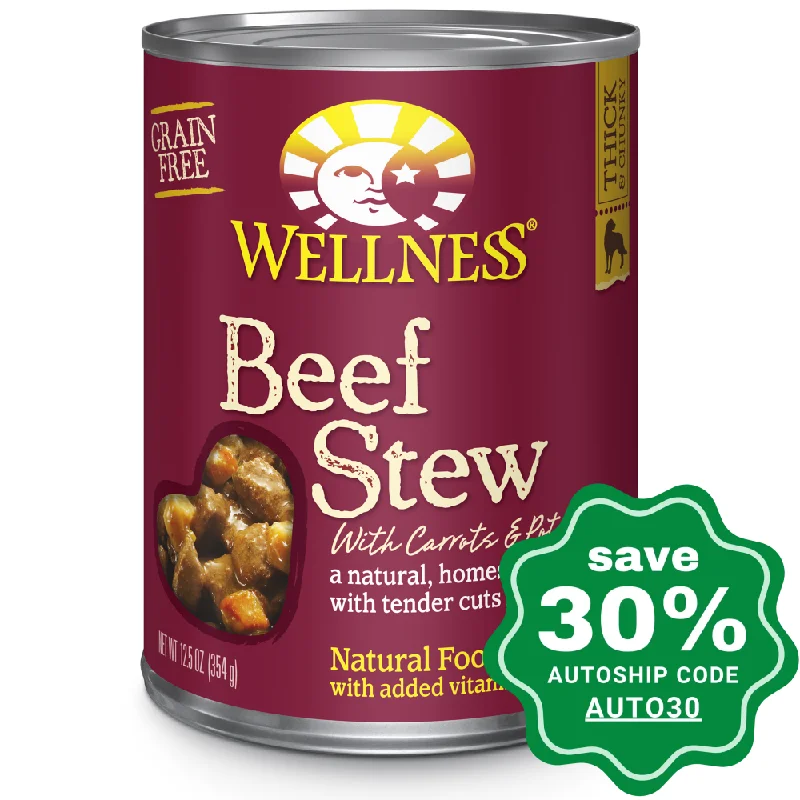 cooling gel dog pad-Wellness - Stew - Grain Free Canned Dog Food - Beef with Carrots & Potatoes - 12.5OZ (min. 12 Cans)