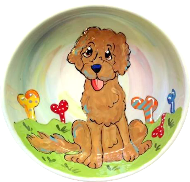 dog-friendly sunscreen-Golden Doodle Dog Bowl