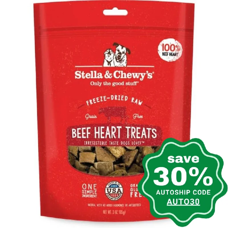 easy-to-clean reptile tank-Stella & Chewy's - Freeze Dried Raw Organ Treats For Dogs  - Beef Heart - 3OZ