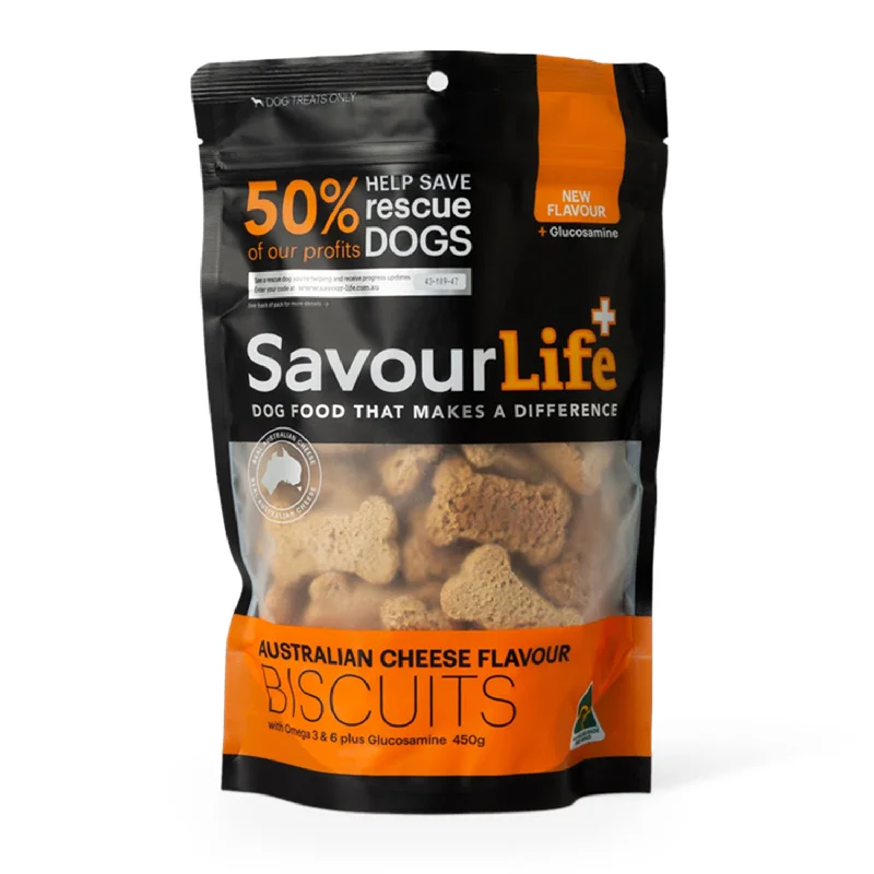 slow feeder dog bowl-SavourLife Cheese Flavour Biscuits Dog Treats 450g