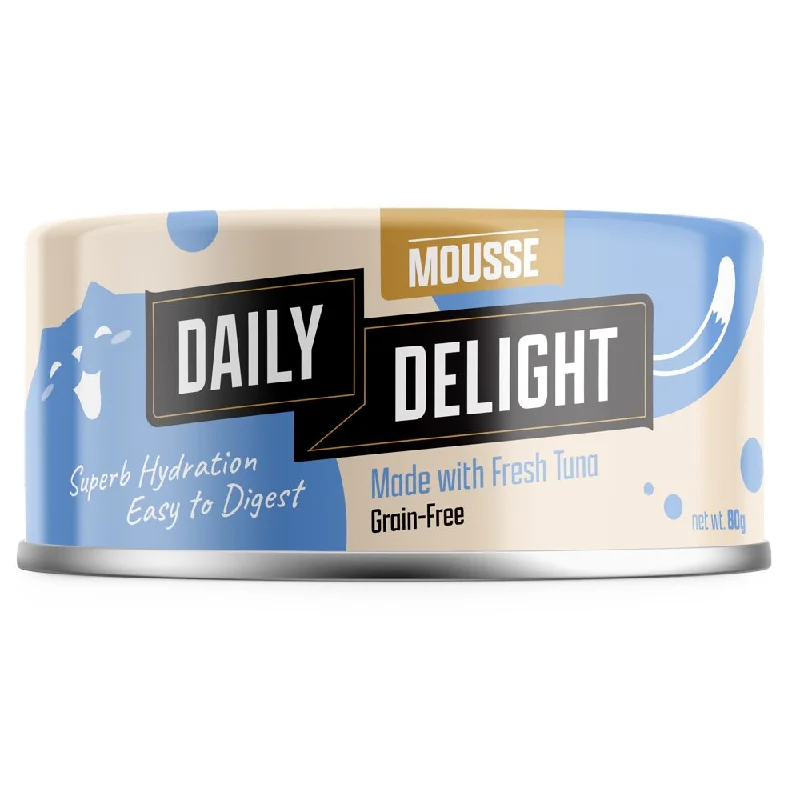 dog paw balm-Daily Delight Mousse With Tuna Canned Cat Food 80g