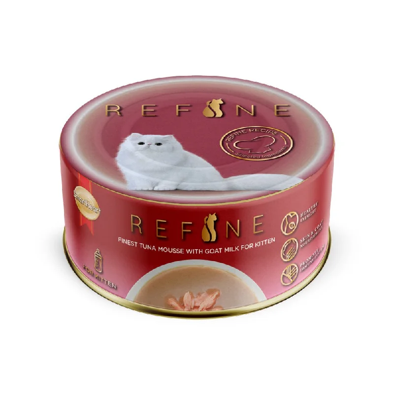 pet-friendly air purifier-Smartheart Refine Finest Tuna Mousse With Goat Milk Kitten Canned Cat Food 80g